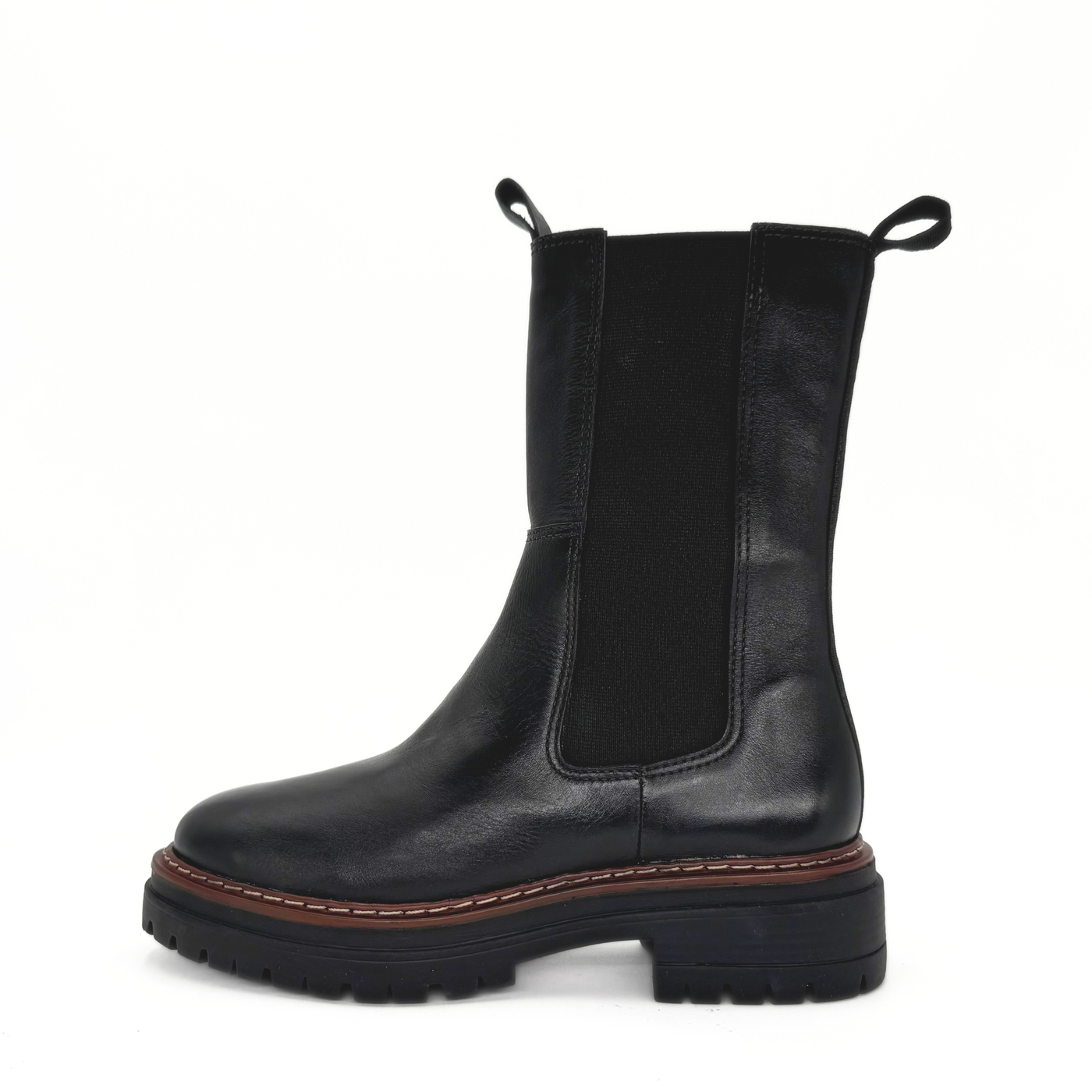 Sherry Leather Lugsole Booties - Glamourous Grace