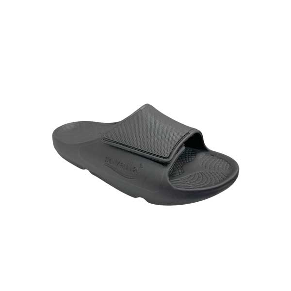 Sovella Active Recovery Sandals Men's PF Velcro Slide Dark Grey - Glamourous Grace