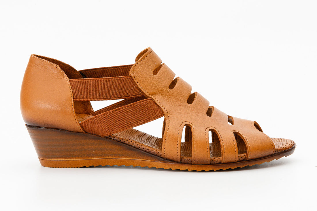 The Atina Tan Leather Sandal Final Sale! - Glamourous Grace