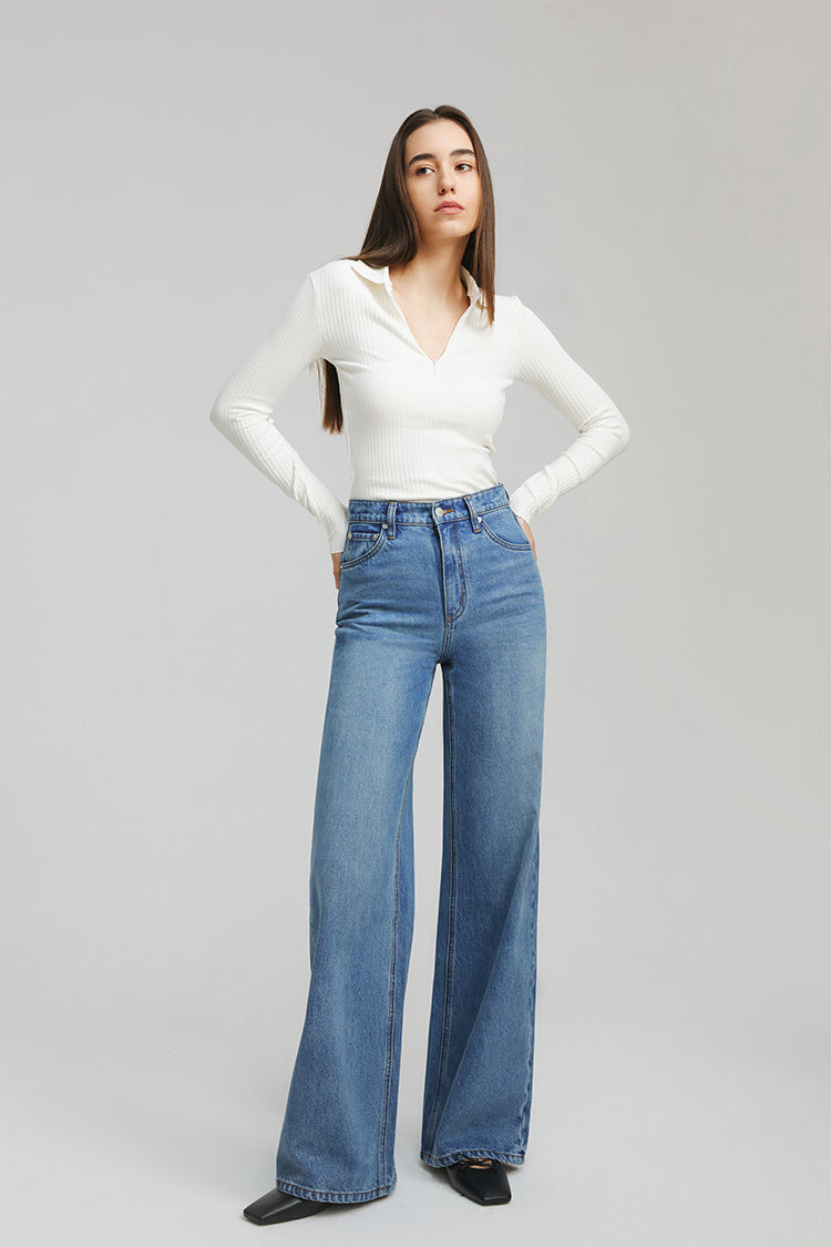 Angeles High Rise Baggy Jeans HJ103 - Glamourous Grace