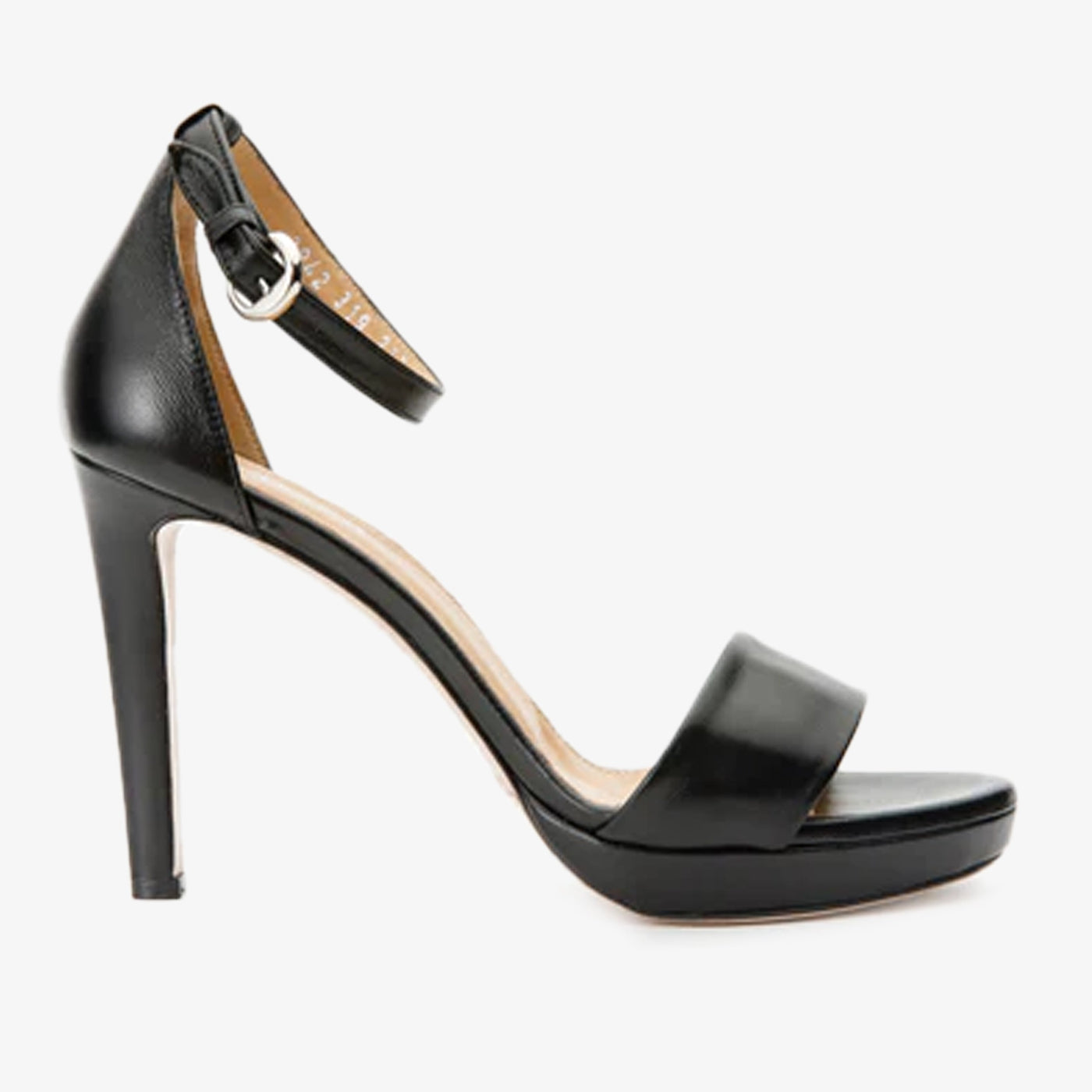 The Aksu Black Leather Ankle Strap Women Sandal Final Sale! - Glamourous Grace