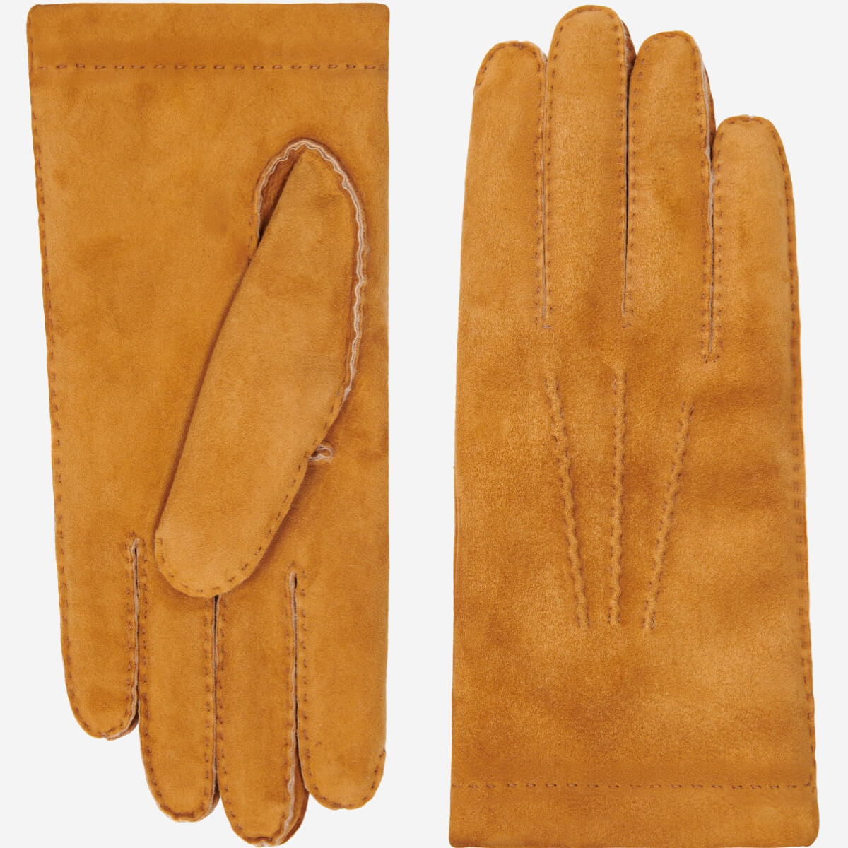 Beatrice  - Italian suede leather gloves with luxurious natural sheep fur lining - Glamourous Grace