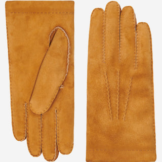 Beatrice  - Italian suede leather gloves with luxurious natural sheep fur lining - Glamourous Grace