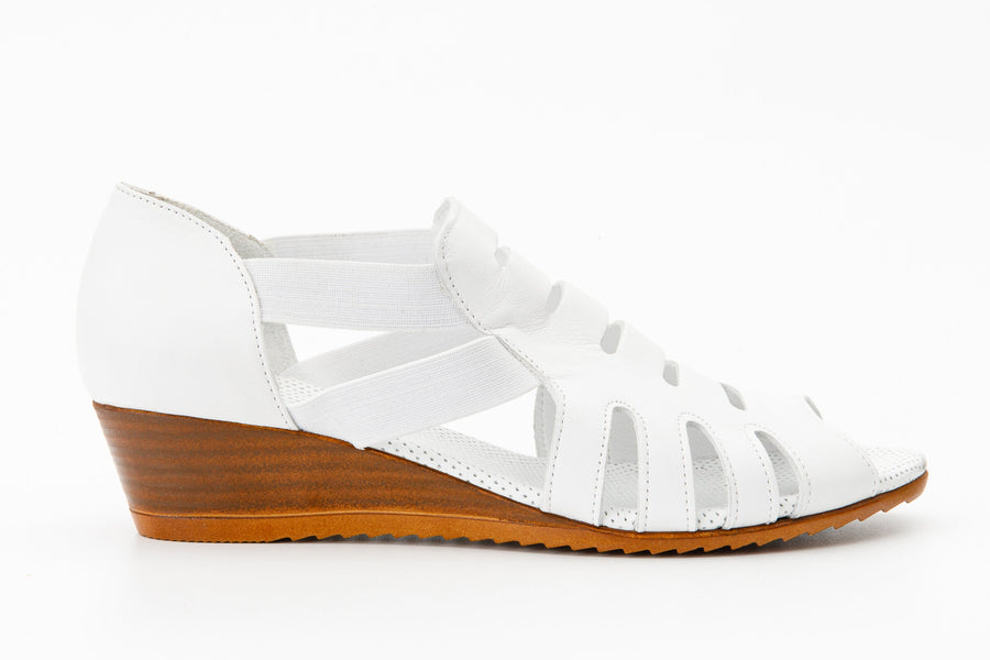 The Atina White Leather Sandal Final Sale! - Glamourous Grace