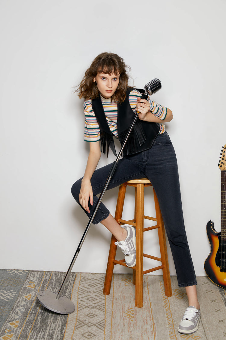 Chelsea High Rise Straight Crop Jeans HJ005 [FINAL SALE] - Glamourous Grace