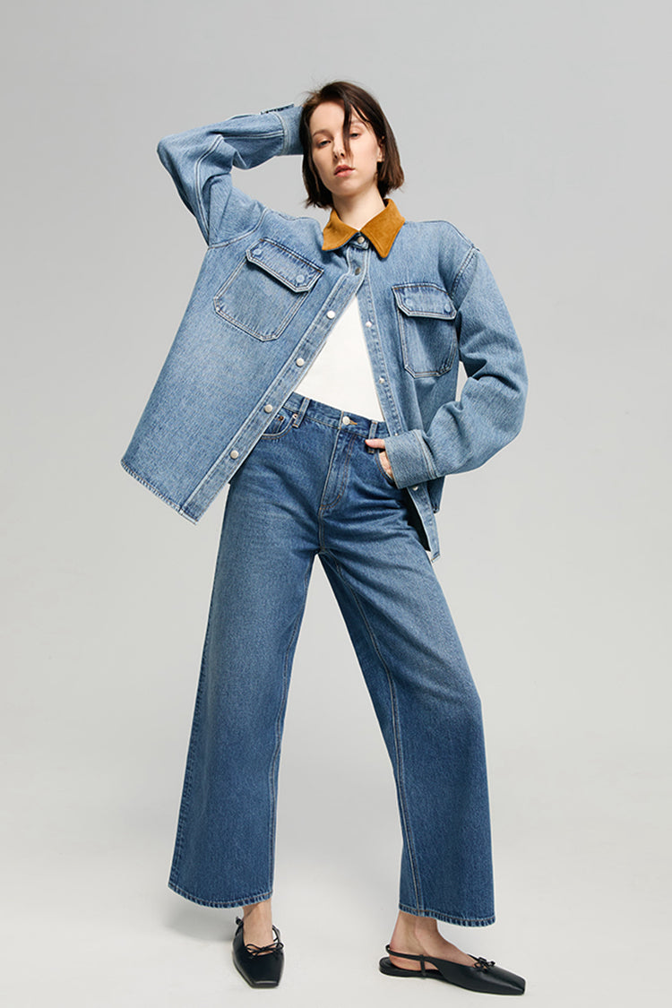 California Sunset Denim Shirt HJ902 - Glamourous Grace