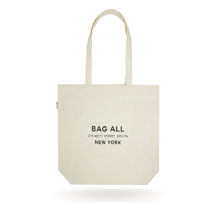 New York City Tote with Zipper and Inside Pocket – Cream - Glamourous Grace