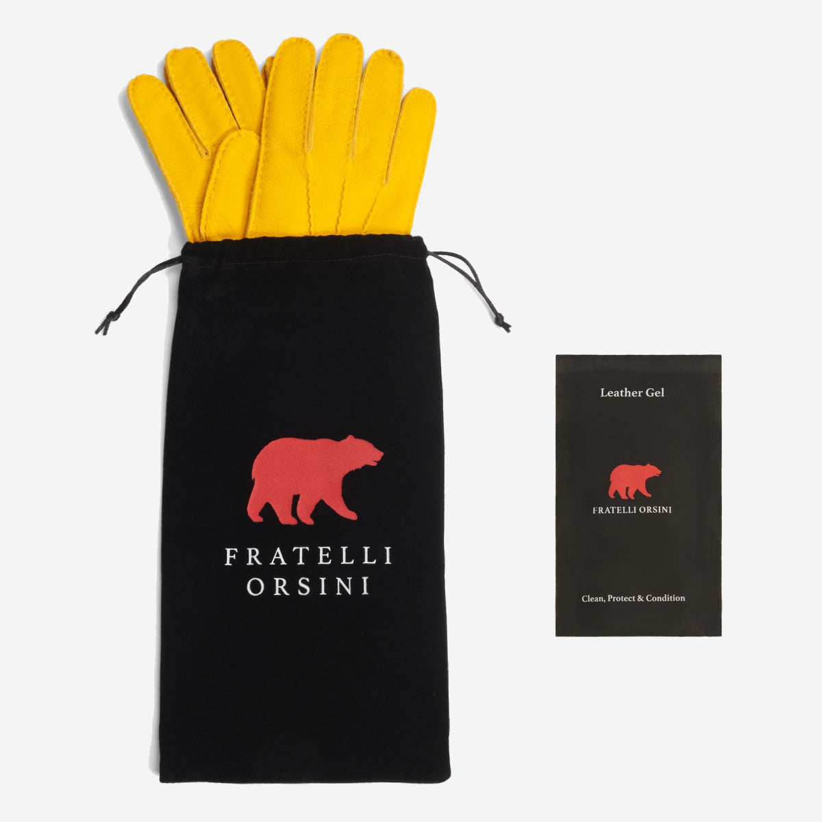 Leather gel & cotton pouch (free with every pair of gloves) - Glamourous Grace