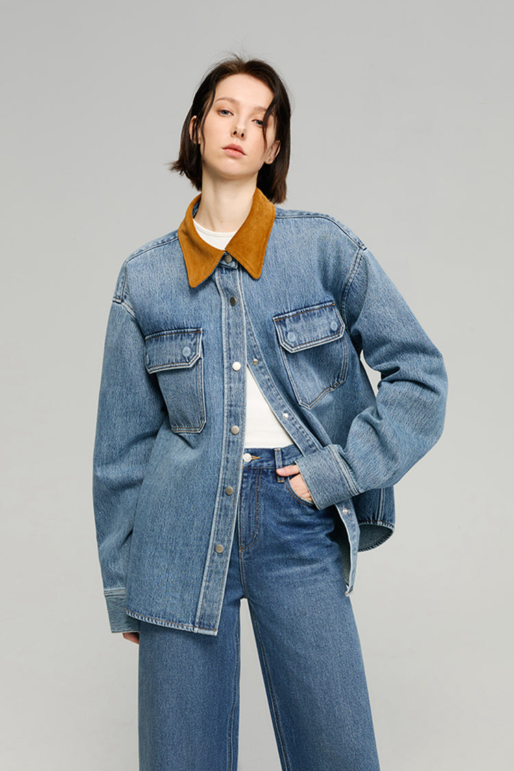 California Sunset Denim Shirt HJ902 - Glamourous Grace