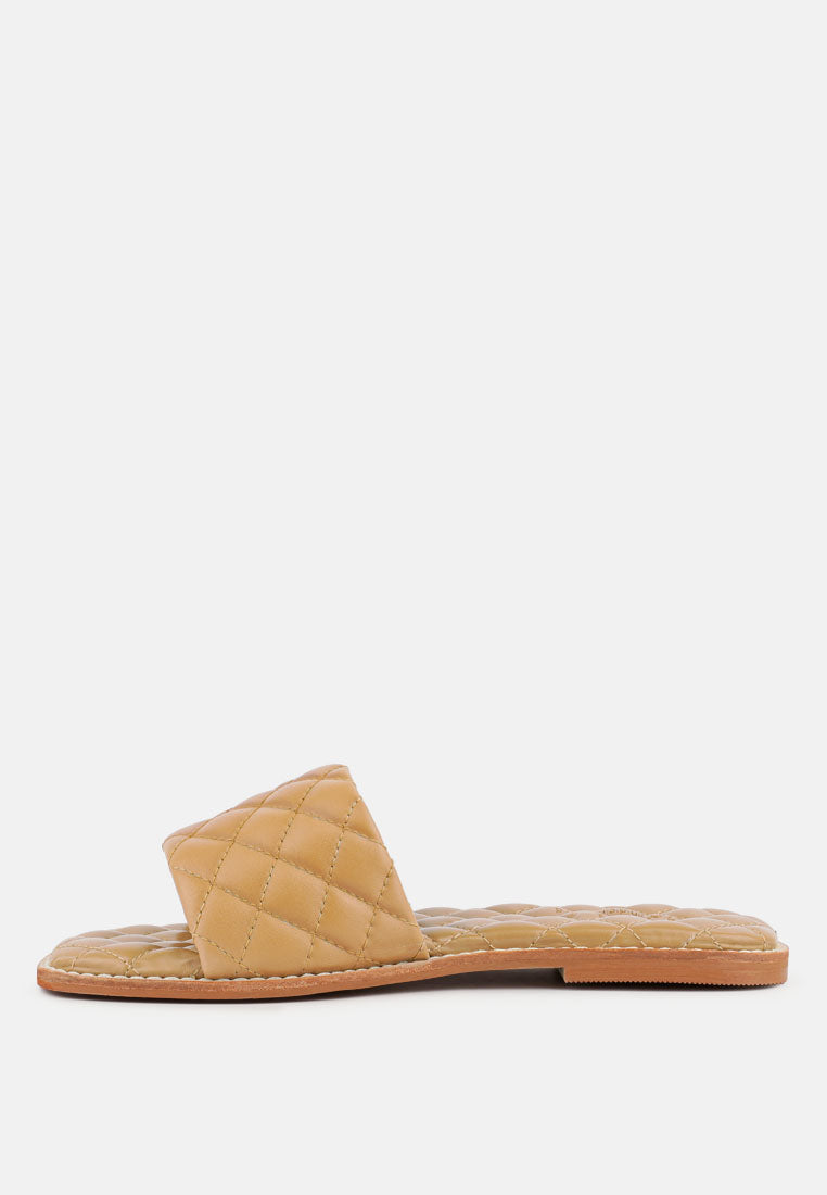 Odalta Handcrafted Quilted Summer Flats - Glamourous Grace