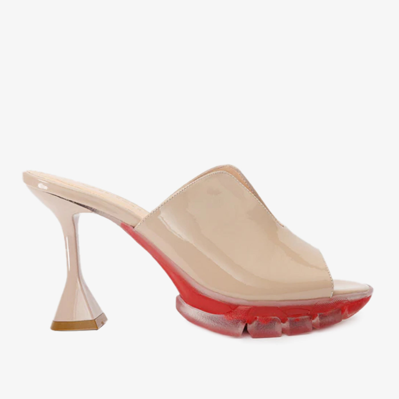 The Caratal Cream Patent Leather Women Sandal - Glamourous Grace