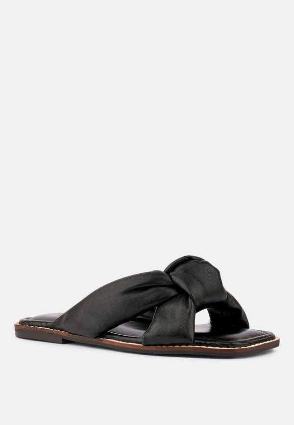 Chubs Puffy Strap Sliders Flat - Glamourous Grace
