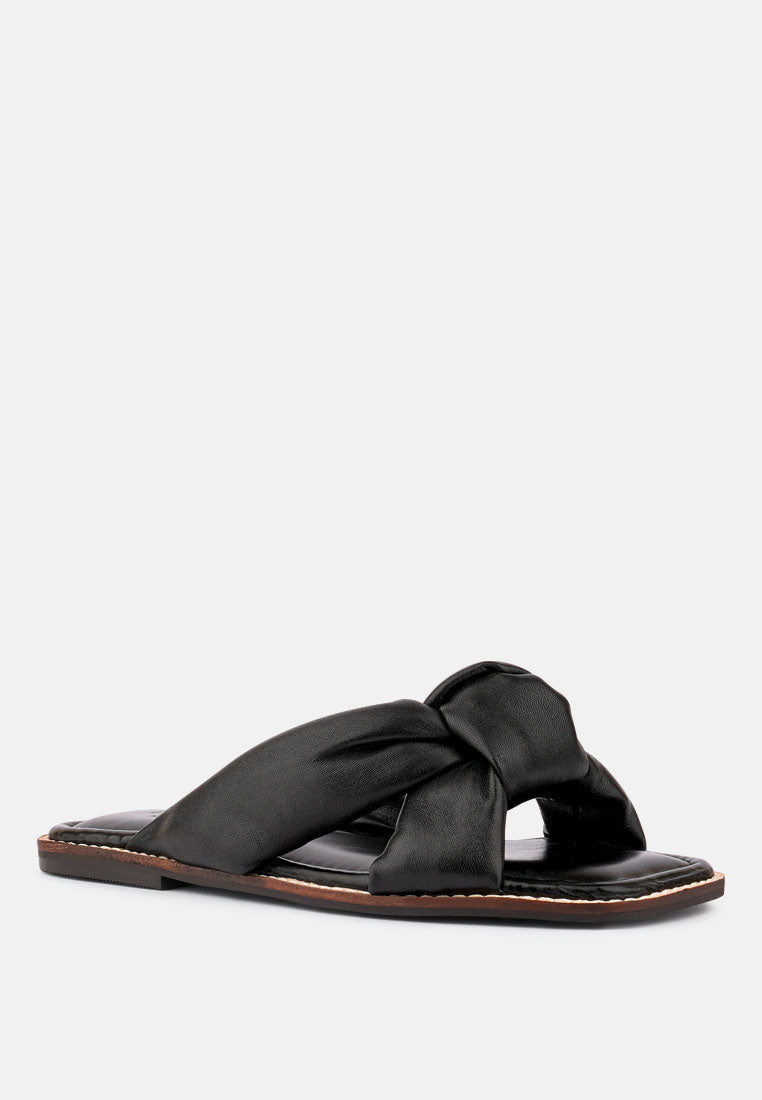 Chubs Puffy Strap Sliders Flat - Glamourous Grace
