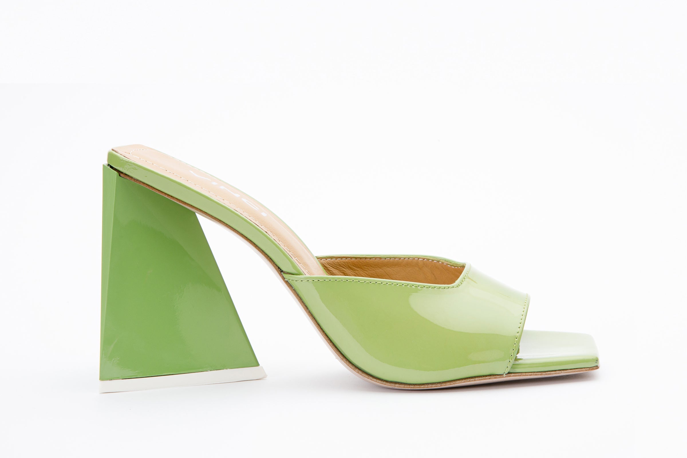 The Butterfly Block Heel Green Patent Leather Sandal Final Sale! - Glamourous Grace
