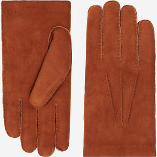 Tommaso - Italian suede leather gloves with luxurious natural sheep fur lining - Glamourous Grace