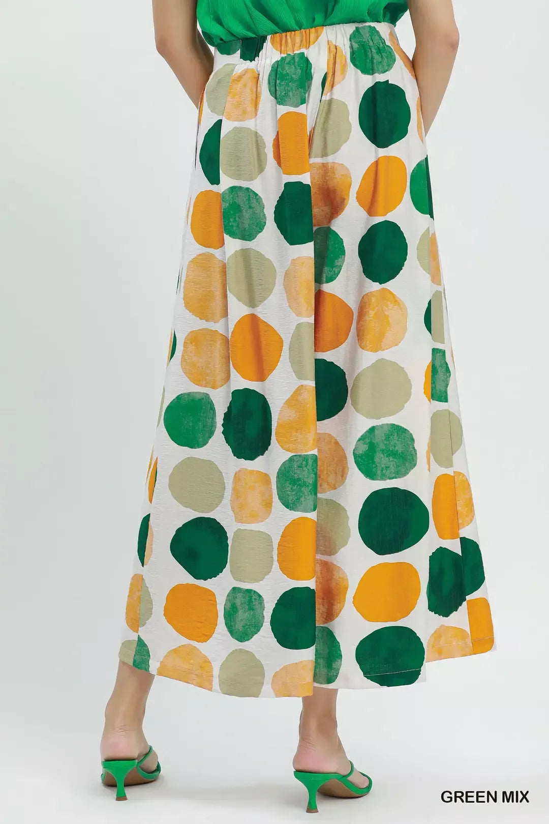 Umgee Dot Print Wide Leg Pants - Glamourous Grace