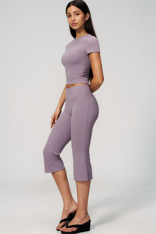 The Zura T-shirt Capri Leggings 2-Piece Set