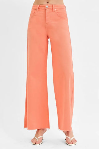 RISEN Tummy Control High Rise Wide Leg Jeans