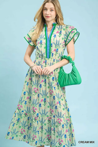 Umgee Mix Floral Midi Dress - Glamourous Grace