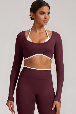 The Elevate Long Sleeve Crop top Leggings 2-Piece Set