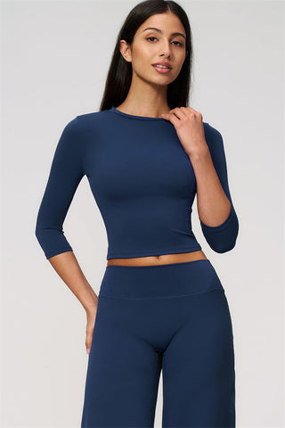 The Natalia Half-Sleeve Top Wide-Leg Crop 2-Piece Set
