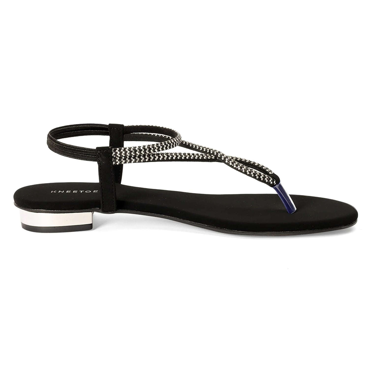 Liora - Black Thong Sandals - Glamourous Grace