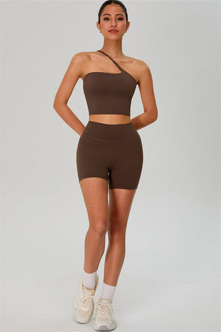 The Jewel One-Shoulder Crop Top Shorts 2-Piece Set