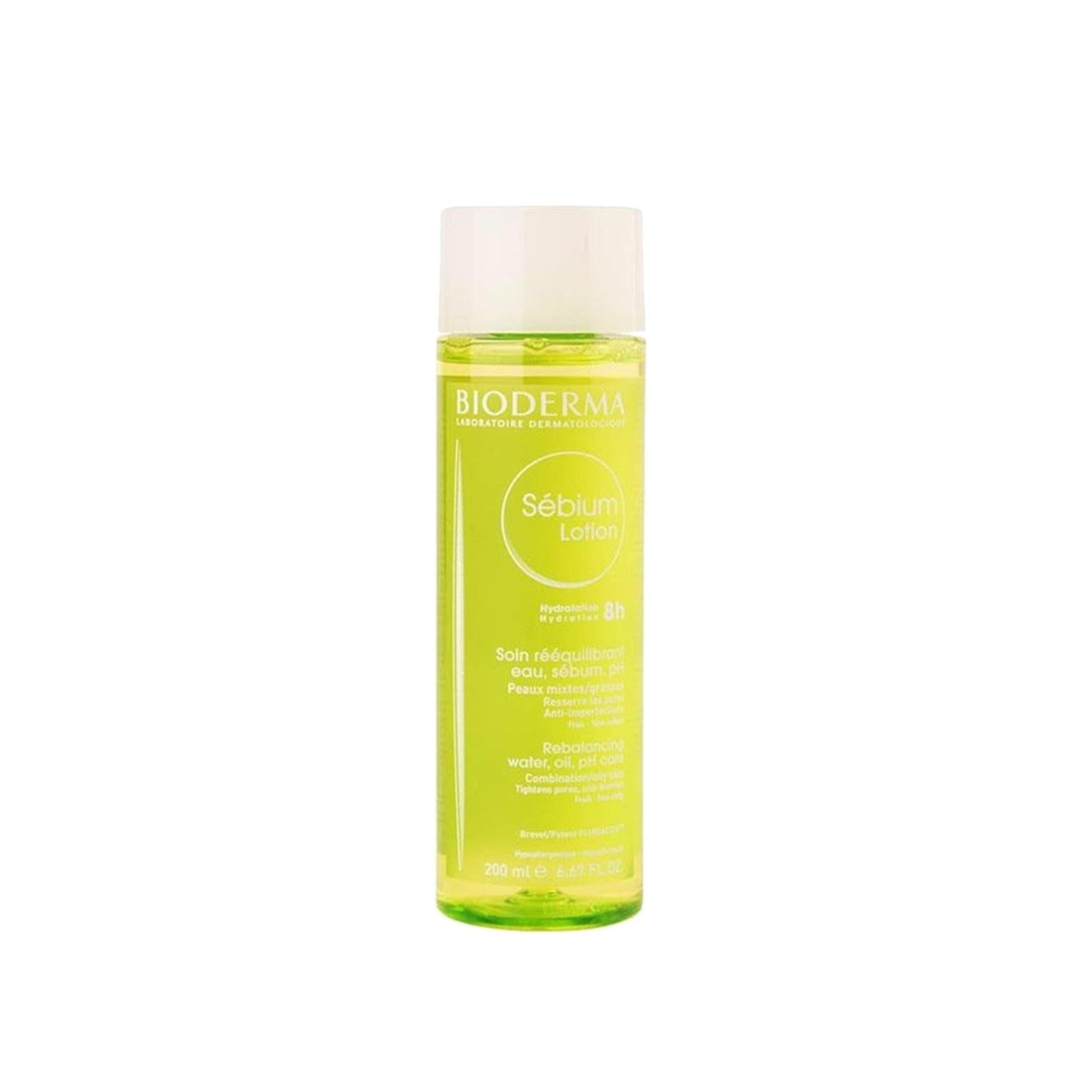 Bioderma Sebium Lotion: Gentle Facial Toner for Oily & Acne-Prone Skin - Purifying, pH Balancing, and Blemish Reducing (6.76 fl oz) - Glamourous Grace