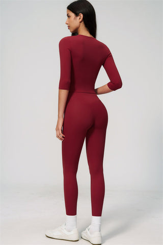 The Natalia Half-Sleeve Top Leggings 2-Piece Set