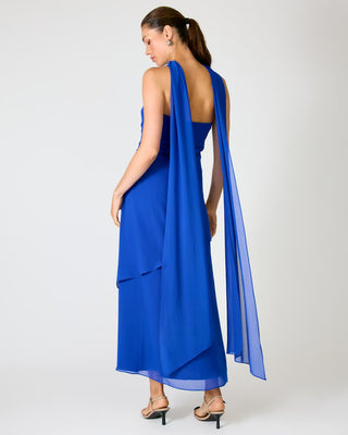Azure Coast Blue Scarf Dress - Glamourous Grace