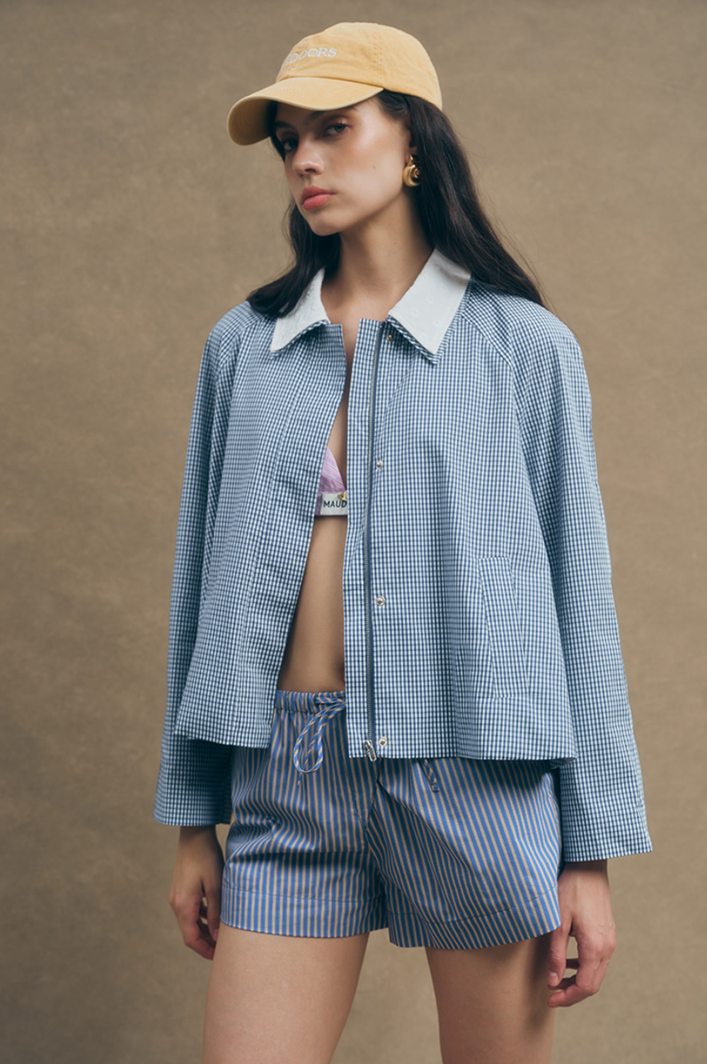 Milton Navy Plaid Jacket - Glamourous Grace