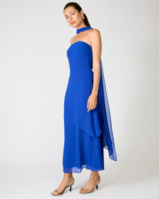 Azure Coast Blue Scarf Dress - Glamourous Grace