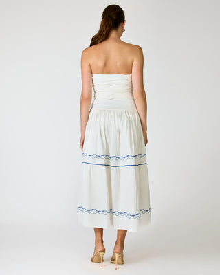 Oia White & Blue Dress - Glamourous Grace