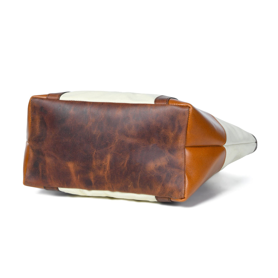 Geometric Design Leather Tote - Glamourous Grace