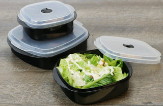 Microwave Cookware & Storage Set, Black