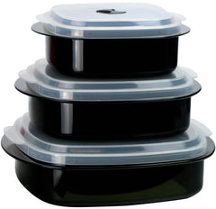 Microwave Cookware & Storage Set, Black