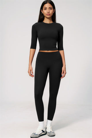 The Natalia Half-Sleeve Top Leggings 2-Piece Set