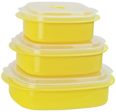 6pc Microwave Cookware & Storage Set, Lemon