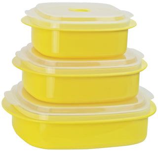 6pc Microwave Cookware & Storage Set, Lemon
