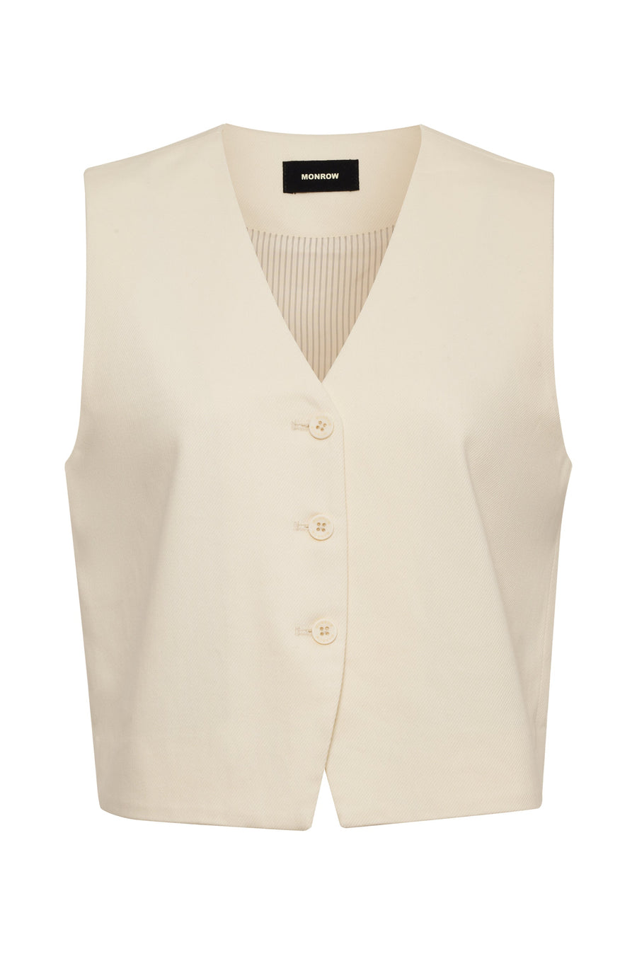 MONROW Soft Twill Relaxed Vest - Glamourous Grace