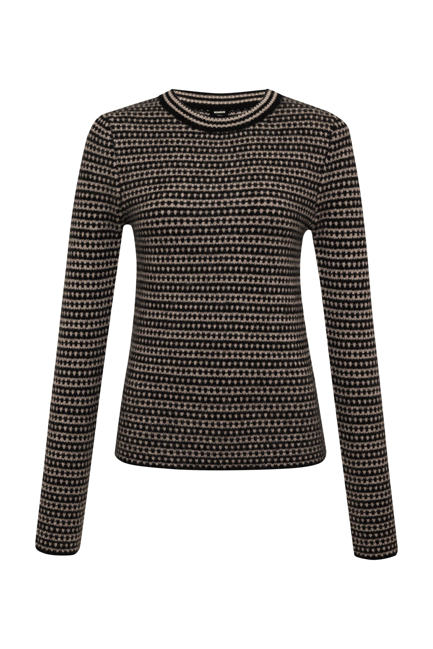 MONROW Cashmere Basic L/S Crew - Glamourous Grace