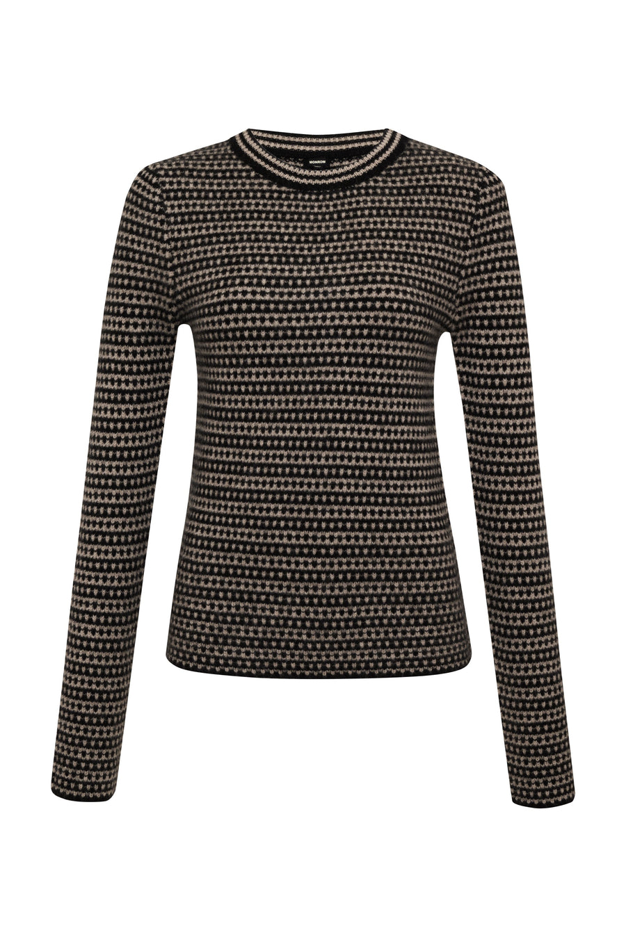 MONROW Cashmere Basic L/S Crew - Glamourous Grace