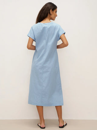 Linen Ladder Tie Simple Dress TAMARA - Glamourous Grace