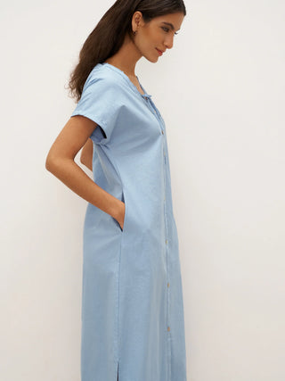 Linen Ladder Tie Simple Dress TAMARA - Glamourous Grace