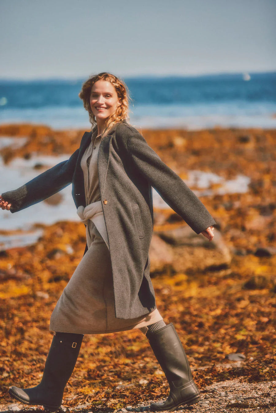 Faherty Coastal Cashmere Maxi Shirtdress - Glamourous Grace