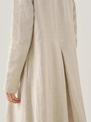 100% Linen Hooded Pullover Maxi Dress REBECCA - Glamourous Grace