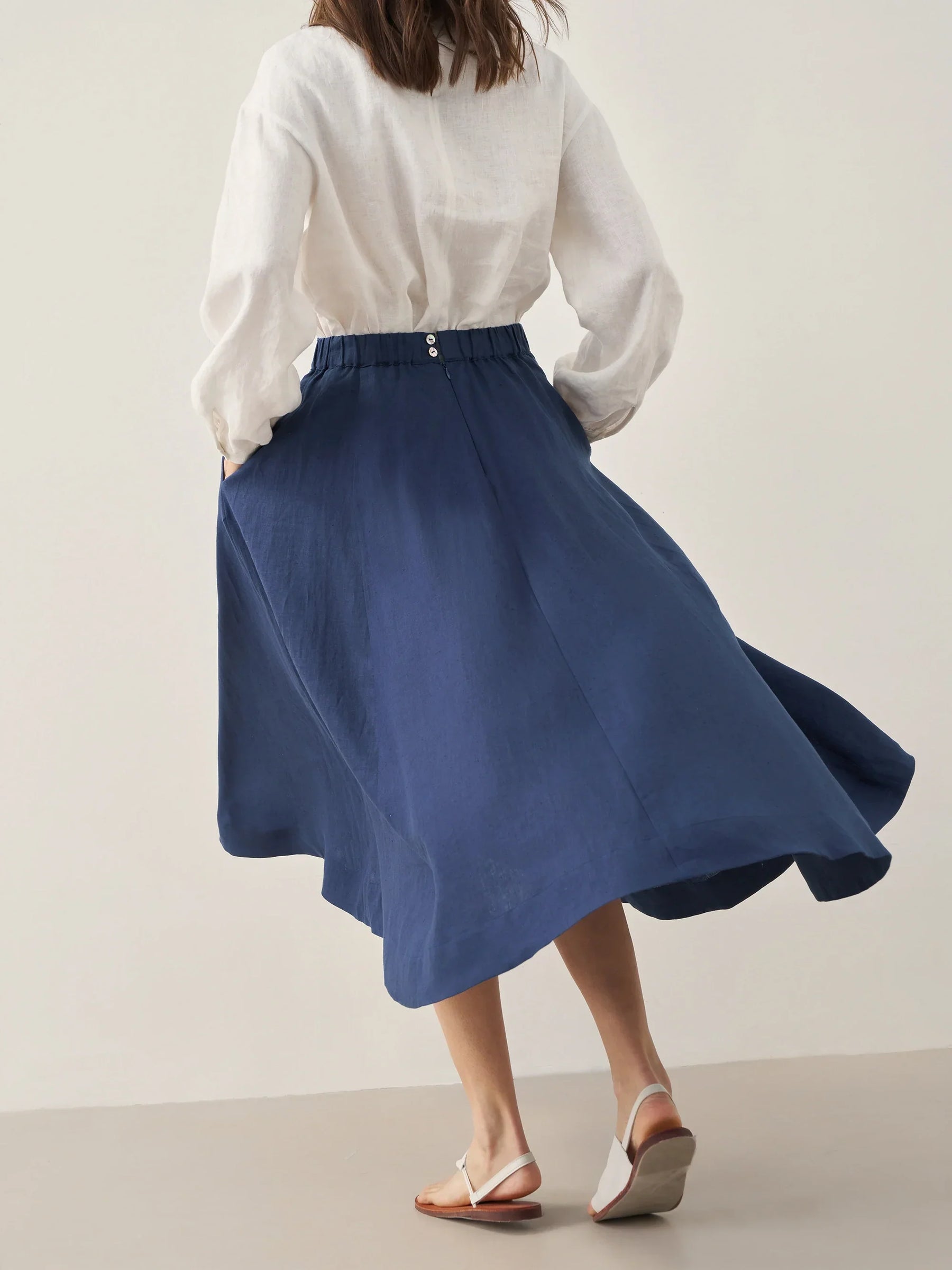 100% Linen A-Line Skirt JEMMA - Glamourous Grace