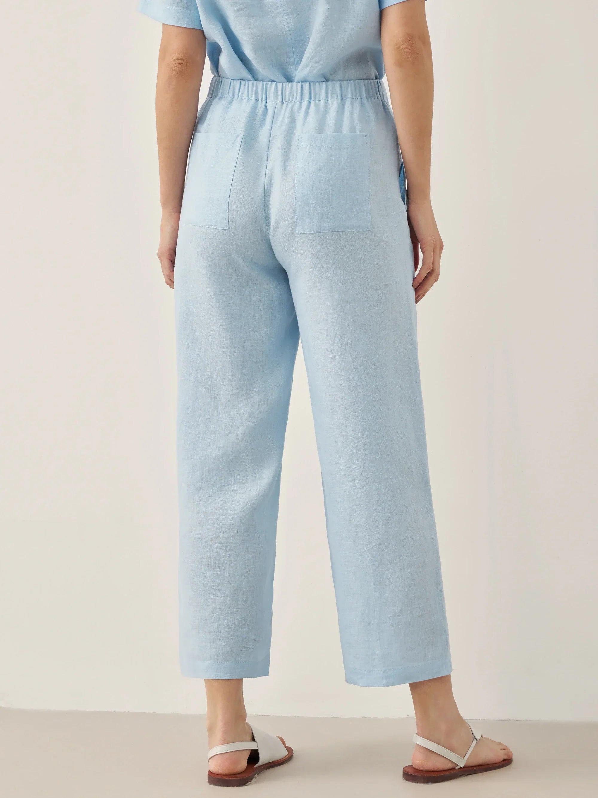 100% Linen Straight-Leg Drawstring Pants JOSIE - Glamourous Grace