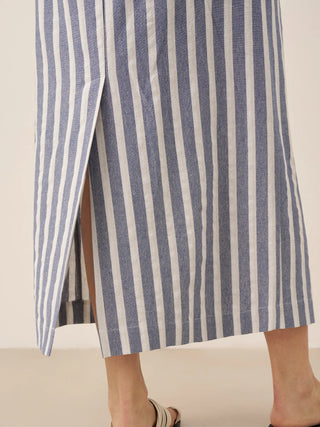 Linen Striped Drawstring Skirt ELISE - Glamourous Grace