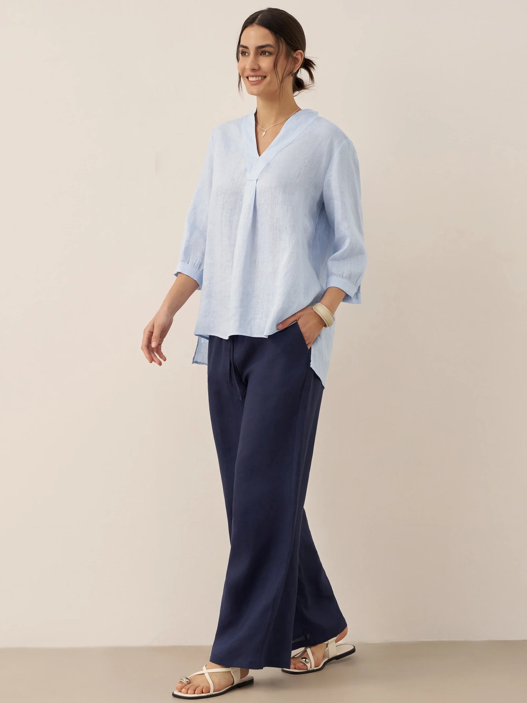 100% Linen Classic Pants LYON - Glamourous Grace